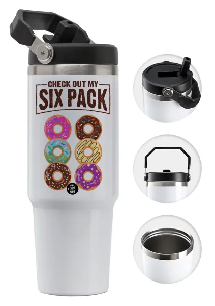 Check Out My Six Pack — Θερμός Ανοξείδωτο 30oz με χερούλι