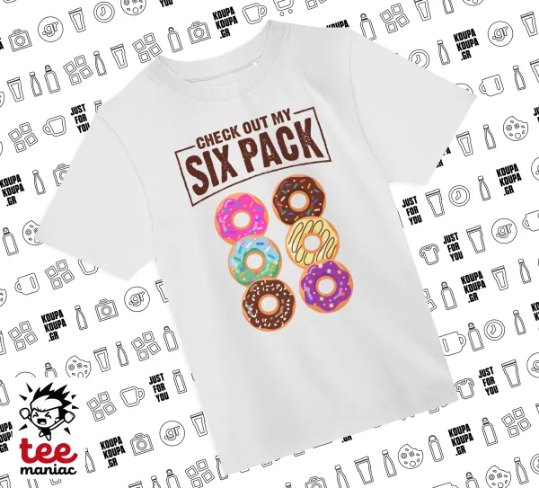 Check Out My Six Pack — ΛΕΥΚΟ Άνετο παιδικό T-Shirt από 100% βαμβάκι, για κάθε μέρα. Vegan & OEKO-TEX πιστοποιημένο.