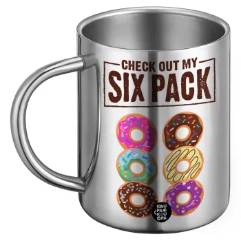 Check Out My Six Pack, Ανοξείδωτη Μεταλλική Κούπα 450ml - Διπλού Τοιχώματος