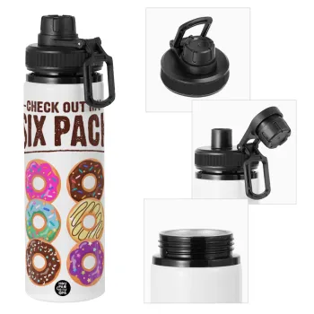 Check Out My Six Pack, Metal water bottle with safety cap, aluminum 850ml
