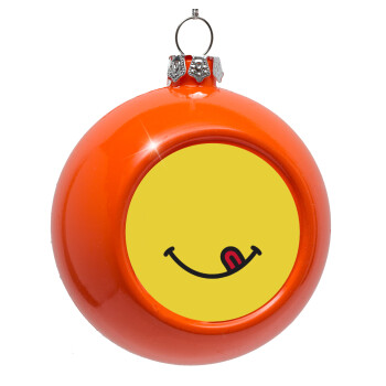 Χαμόγελο , Orange Christmas tree ornament bauble 8cm
