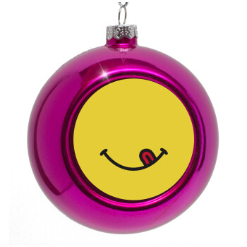 Χαμόγελο , Purple Christmas tree ornament bauble 8cm