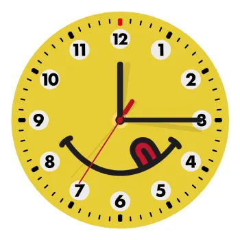 Χαμόγελο , Ρολόι τοίχου ξύλινο (20cm)