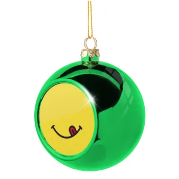 Χαμόγελο , Green Christmas tree ornament ball 8cm
