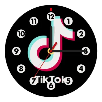 tik tok black, Ρολόι τοίχου ξύλινο (20cm)