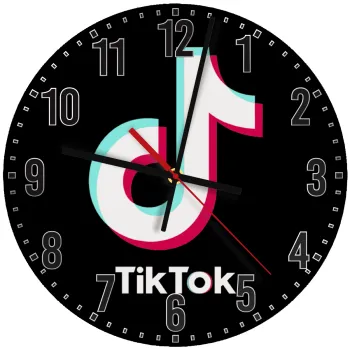 tik tok black, Ρολόι τοίχου ξύλινο (30cm)