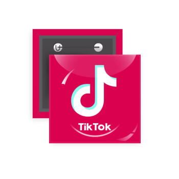 tik tok pink, Κονκάρδα παραμάνα τετράγωνη 5x5cm