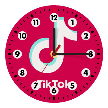 tik tok pink, Wooden wall clock (20cm)