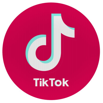tik tok pink, Mousepad Round 20cm