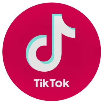 tik tok pink, Mousepad Round 20cm