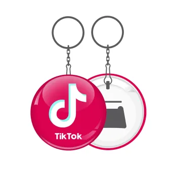 tik tok pink, Μπρελόκ μεταλλικό 5cm με ανοιχτήρι