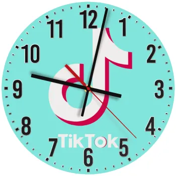 tik tok blue, Ρολόι τοίχου ξύλινο (30cm)