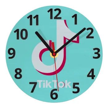 tik tok blue, Ρολόι τοίχου γυάλινο (20cm)