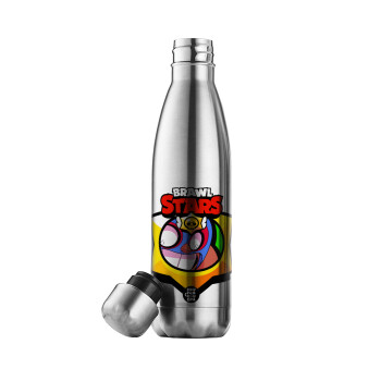 Brawl Stars El primo, Μεταλλικό παγούρι θερμός Inox (Stainless steel), διπλού τοιχώματος, 500ml
