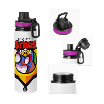 Brawl Stars El primo, Μεταλλικό παγούρι νερού με καπάκι ασφαλείας, αλουμινίου 850ml