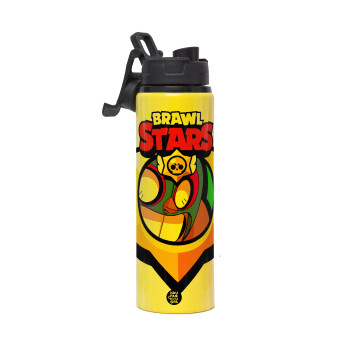 Brawl Stars El primo, Μεταλλικό παγούρι νερού με καπάκι ασφαλείας, αλουμινίου 850ml
