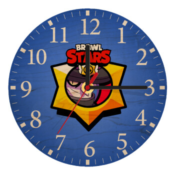 Brawl Stars El primo, Ρολόι τοίχου ξύλινο plywood (20cm)