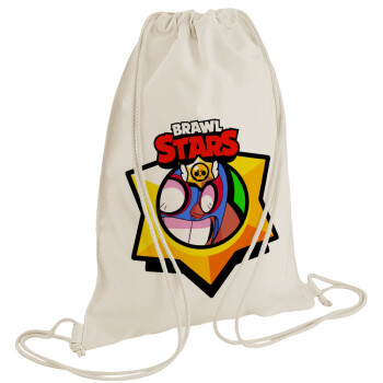 Brawl Stars El primo, Τσάντα πλάτης πουγκί GYMBAG natural (28x40cm)