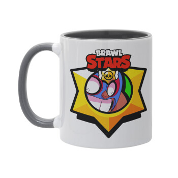 Brawl Stars El primo, Κούπα χρωματιστή γκρι, κεραμική, 330ml