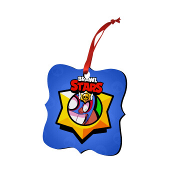 Brawl Stars El primo, Στολίδι Χριστουγεννιάτικο στολίδι polygon ξύλινο 7.5cm