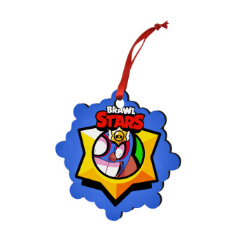 Brawl Stars El primo, Στολίδι Χριστουγεννιάτικο στολίδι snowflake ξύλινο 7.5cm