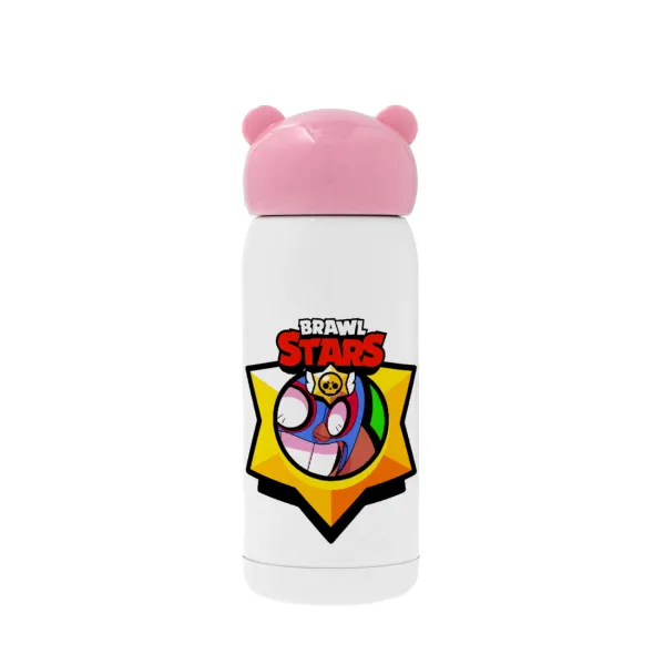 Brawl Stars El primo — Pink stainless steel thermal flask, 320ml