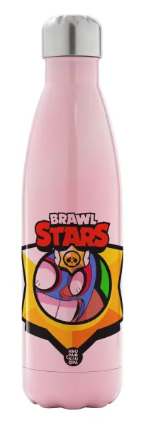 Brawl Stars El primo — Metal mug thermos Pink Iridiscent (Stainless steel), double wall, 500ml