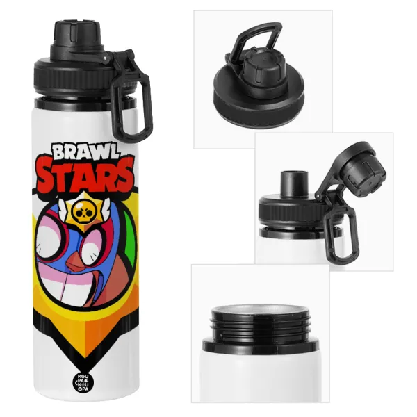Brawl Stars El primo — Μεταλλικό παγούρι νερού με καπάκι ασφαλείας, αλουμινίου 850ml
