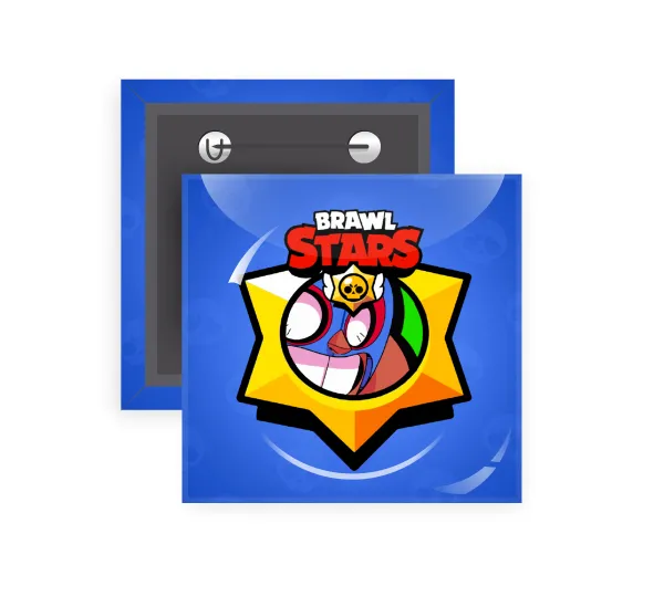 Brawl Stars El primo — Square pin badge, 5x5cm