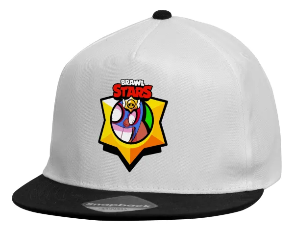 Brawl Stars El primo — Child's Flat Snapback Hat, White (100% COTTON, CHILDREN'S, UNISEX, ONE SIZE)