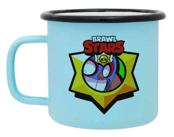 Brawl Stars El primo — Κούπα Μεταλλική εμαγιέ ΜΑΤ σιέλ 360ml