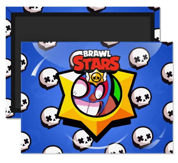 Brawl Stars El primo — Rectangular fridge magnet, 9x6cm