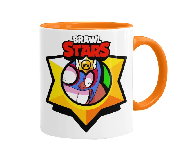 Brawl Stars El primo — Mug colored orange, ceramic, 330ml