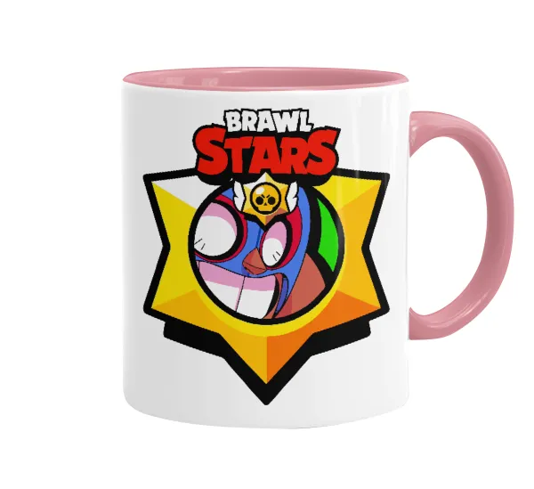 Brawl Stars El primo — Mug colored pink, ceramic, 330ml