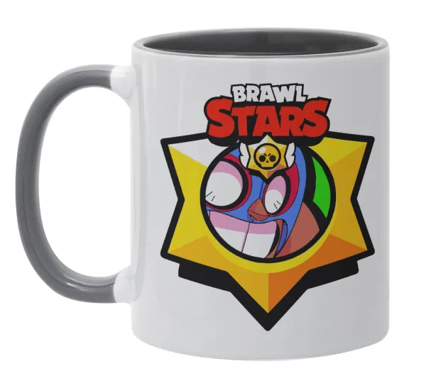 Brawl Stars El primo — Κούπα χρωματιστή γκρι, κεραμική, 330ml