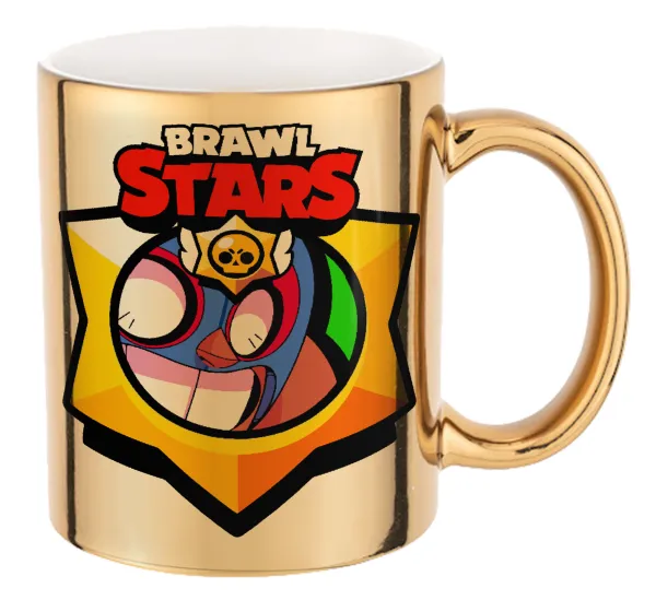 Brawl Stars El primo — Κούπα κεραμική, χρυσή καθρέπτης, 330ml