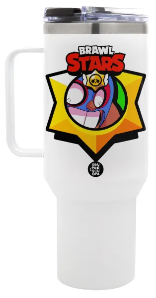 Brawl Stars El primo — Mega Stainless steel Tumbler with lid, double wall 1,2L