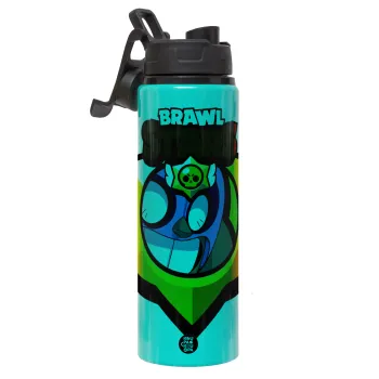Brawl Stars El primo, Μεταλλικό παγούρι νερού με καπάκι ασφαλείας, αλουμινίου 850ml