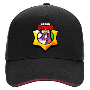 Brawl Stars El primo, DRILL Adult Ultimate Hat BLACK/RED, (100% COTTON, ADULT, UNISEX, ONE SIZE)