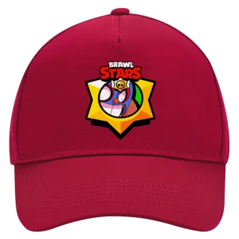 Brawl Stars El primo, Καπέλο Ενηλίκων Ultimate ΚΟΚΚΙΝΟ, (100% ΒΑΜΒΑΚΕΡΟ DRILL, ΕΝΗΛΙΚΩΝ, UNISEX, ONE SIZE)