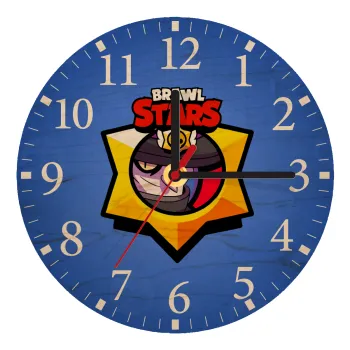 Brawl Stars El primo, Ρολόι τοίχου ξύλινο plywood (20cm)
