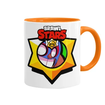 Brawl Stars El primo, Κούπα χρωματιστή πορτοκαλί, κεραμική, 330ml