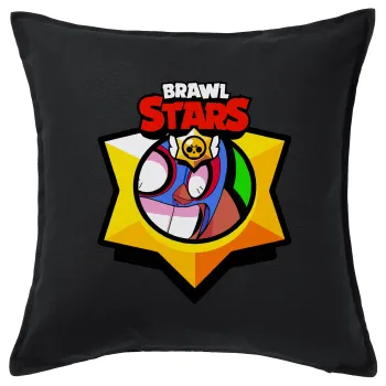 Brawl Stars El primo, Sofa cushion black 50x50cm includes filling