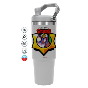 Brawl Stars El primo, ΓΚΡΙ χρώματος Θερμός Ανοξείδωτο 890ml (30oz) με χερούλι