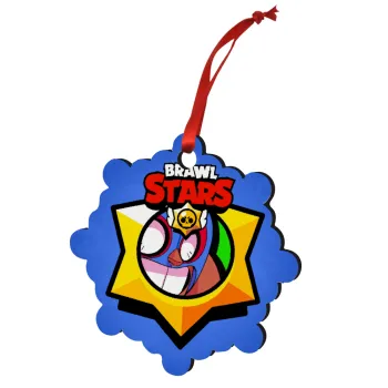 Brawl Stars El primo, Στολίδι Χριστουγεννιάτικο στολίδι snowflake ξύλινο 7.5cm