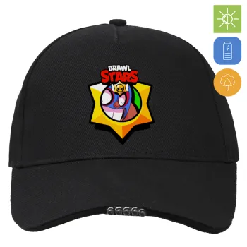 Brawl Stars El primo, Καπέλο Εργασίας & Δραστηριοτήτων με LED Φως - Ιδανικό για Νύχτα & Χαμηλό Φωτισμό (100% ΒΑΜΒΑΚΕΡΟ, ΕΝΗΛΙΚΩΝ, UNISEX)