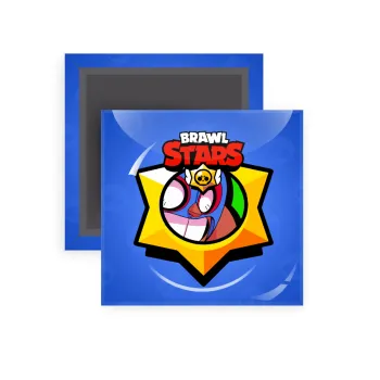 Brawl Stars El primo, Μαγνητάκι ψυγείου τετράγωνο διάστασης 5x5cm