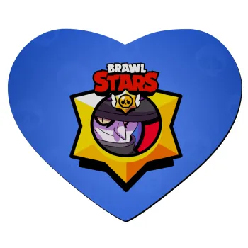 Brawl Stars El primo, Mousepad καρδιά 23x20cm