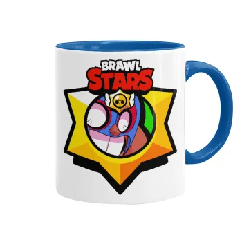 Brawl Stars El primo, Κούπα χρωματιστή μπλε, κεραμική, 330ml