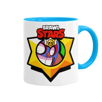 Brawl Stars El primo, Κούπα χρωματιστή γαλάζια, κεραμική, 330ml